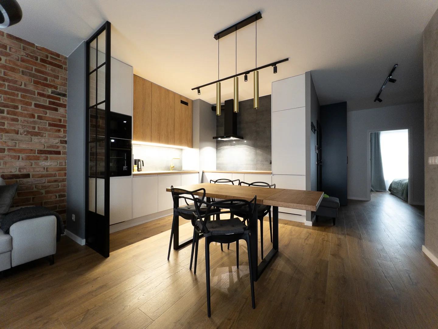 Apartament DOKI przy Stoczni — druga sypialnia z dwoma łóżkami pojedynczymi