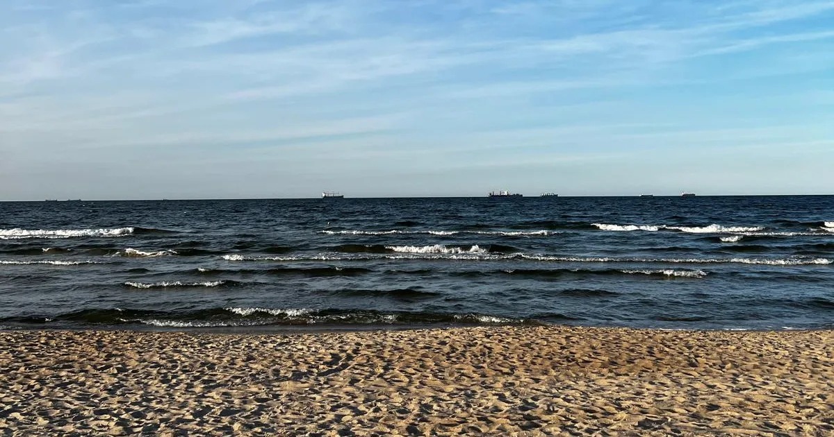 Plaża w Brzeźnie — szeroki piasek i Bałtyk w słoneczny dzień, idealna na rodzinny pobyt